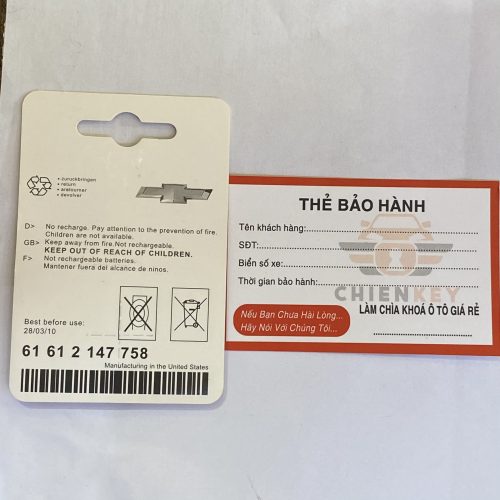 Pin chìa khóa Nissan chính hãng - Hình ảnh 3