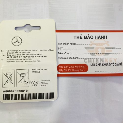 Pin chìa khóa Mercedes chính hãng - Hình ảnh 3